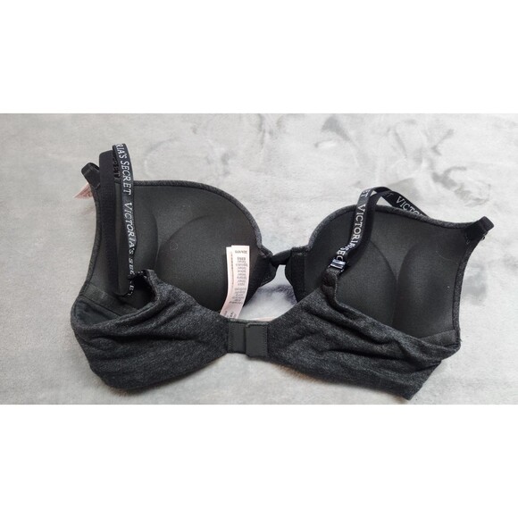 Victoria's Secret 32A Black Bombshell Add 2 Cups Smooth Push Up Bra NWT - Picture 4 of 5